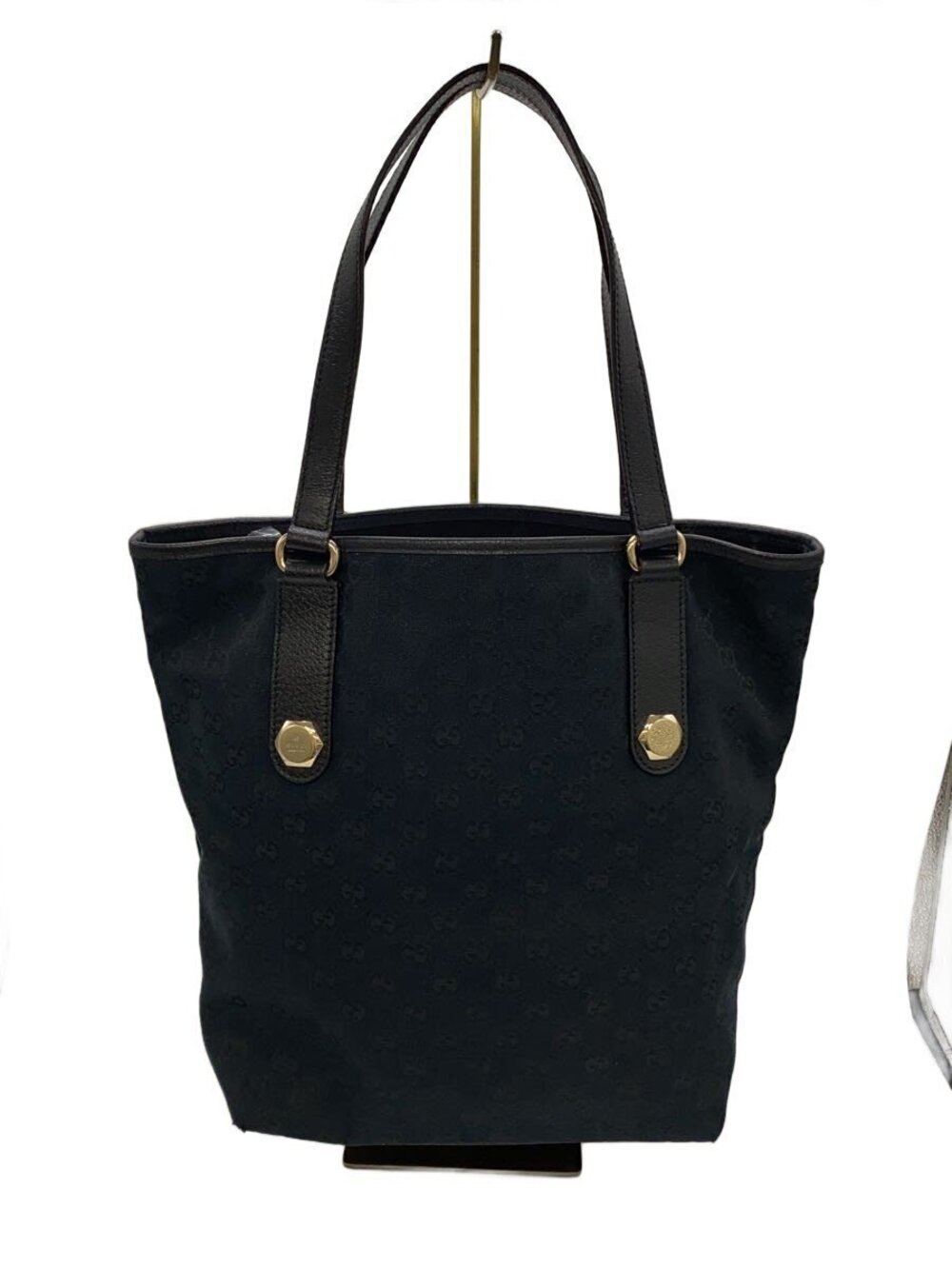 Gucci Charmy Tote Bag black GG canvas Black
